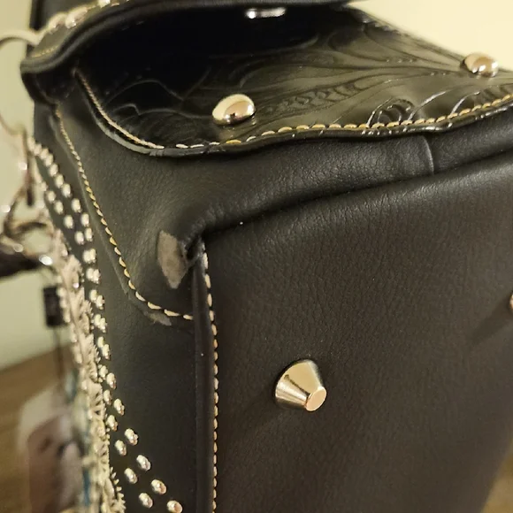 Montana West Black and Blue Embellished Shoulder Bag - Picture 9 of 9